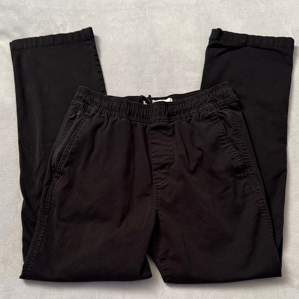 Men's Hollister Black Casual Straight Leg Pants- Small